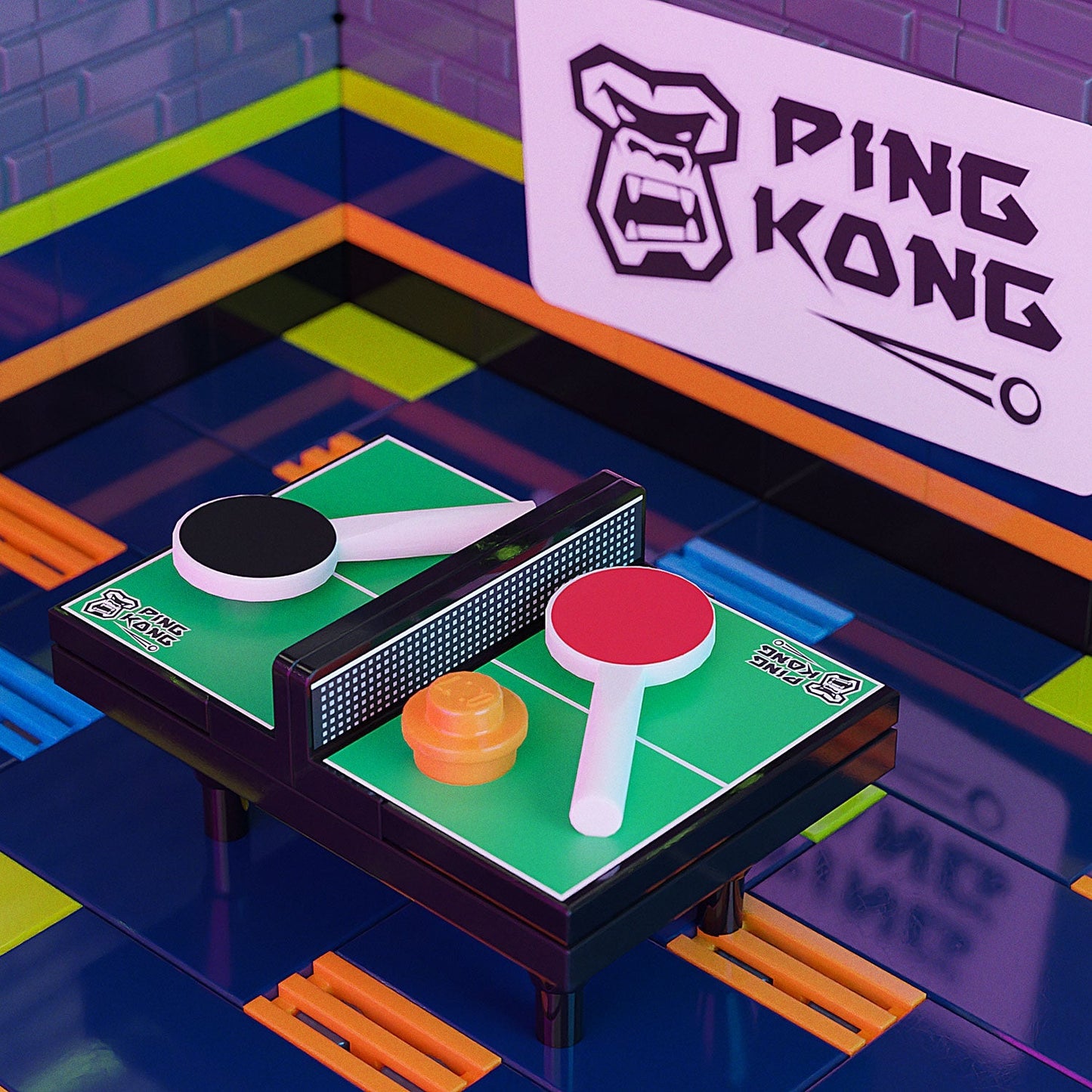 Ping Kong - Custom Ping Pong Table made using LEGO parts - B3 Customs B3 Customs