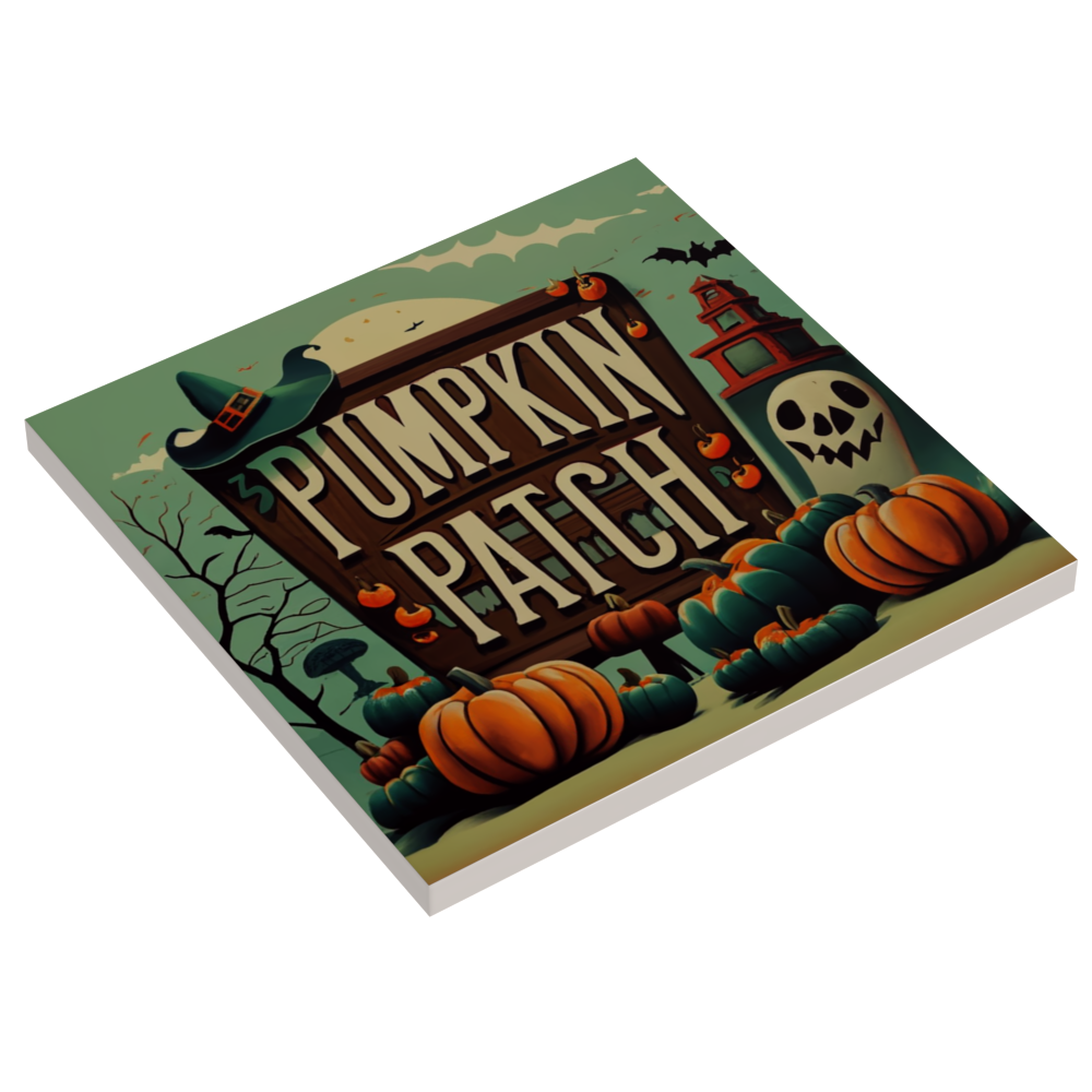 Pumpkin Patch Halloween Sign (6x6 Tile) - B3 Customs B3 Customs