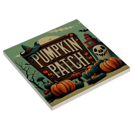 Pumpkin Patch Halloween Sign (6x6 Tile) - B3 Customs B3 Customs