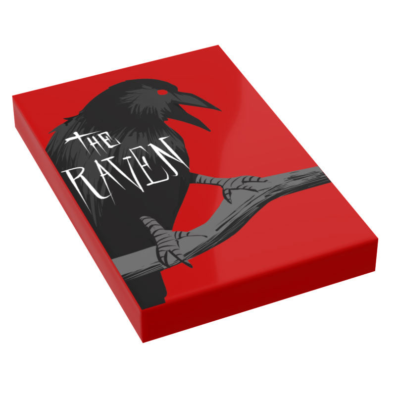 Raven Classic Book (2x3 Tile) made using LEGO part - B3 Customs B3 Customs