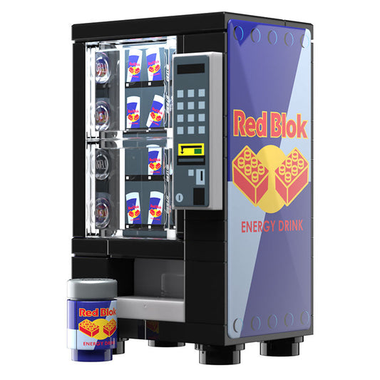 Red Blok Energy Drink Vending Machine made using LEGO parts - B3 Customs B3 Customs