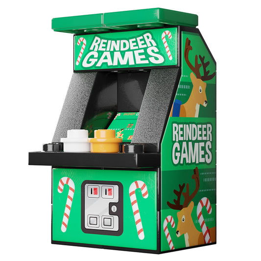 Reindeer Games Arcade Machine Toy Building Kit made using LEGO parts - B3 Customs B3 Customs