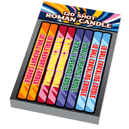 Roman Candles for Minifig Fireworks (2x3 Tile), 4th of July made using LEGO parts B3 Customs