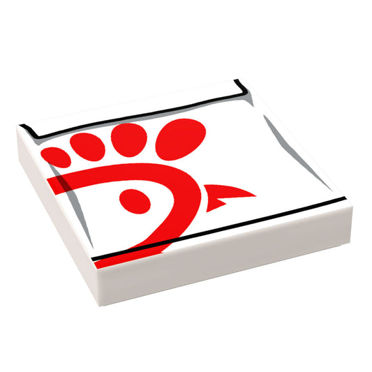 Brick-Fil-A Sandwhich Bag (Standard) Tile (2x2) B3 Customs