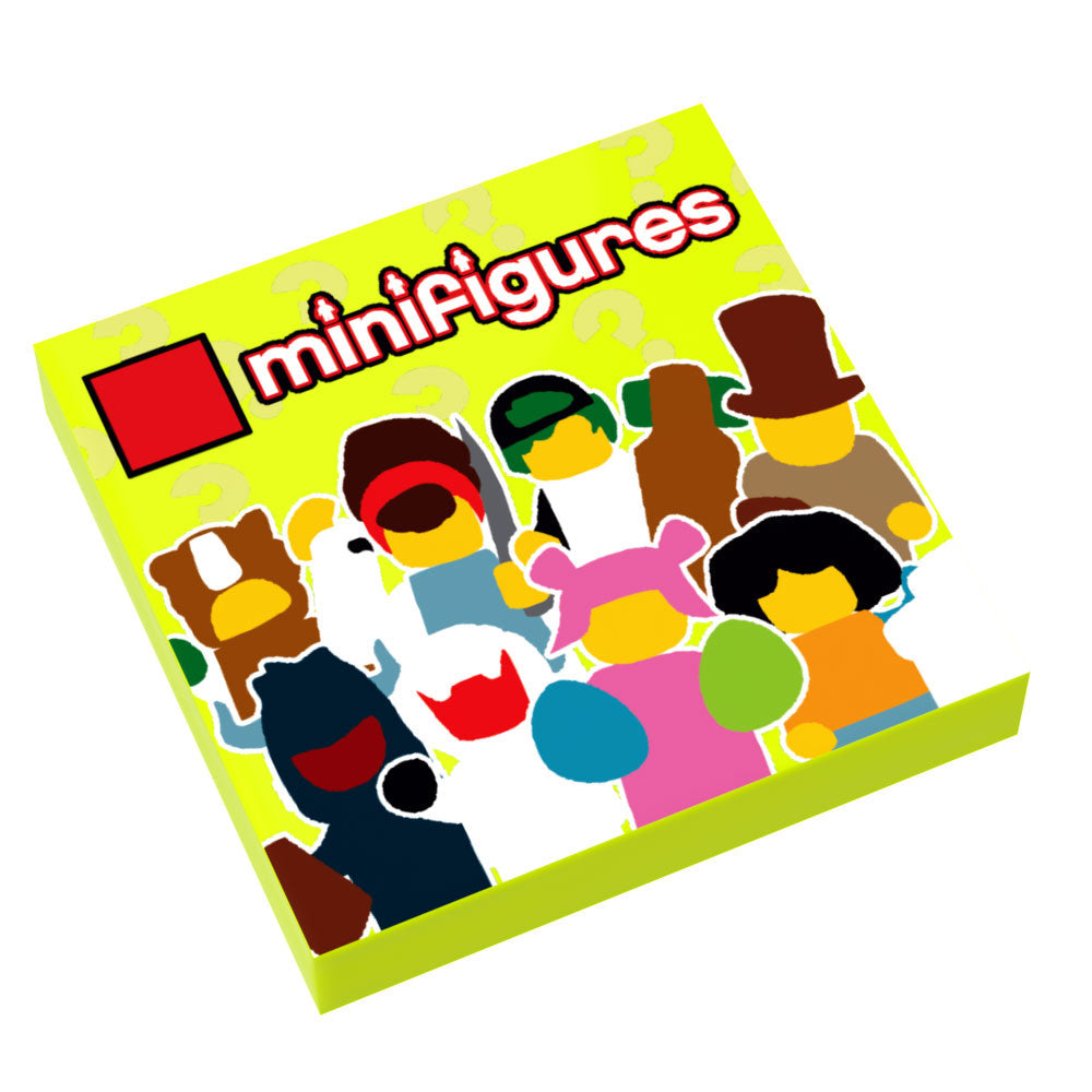 Series 27 CMF Minifig Pack Custom Printed 2x2 Tile - B3 Customs B3 Customs