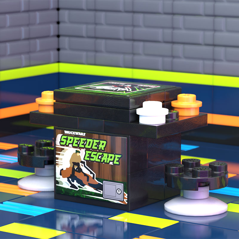 SW Speeder Escape 2-Player Classic Arcade made using LEGO parts - B3 Customs B3 Customs