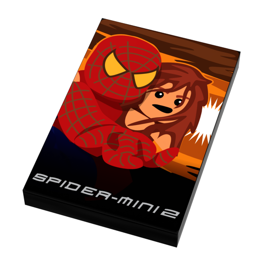 Spider-Mini 2 Movie Cover (2x3 Tile) made using LEGO parts B3 Customs
