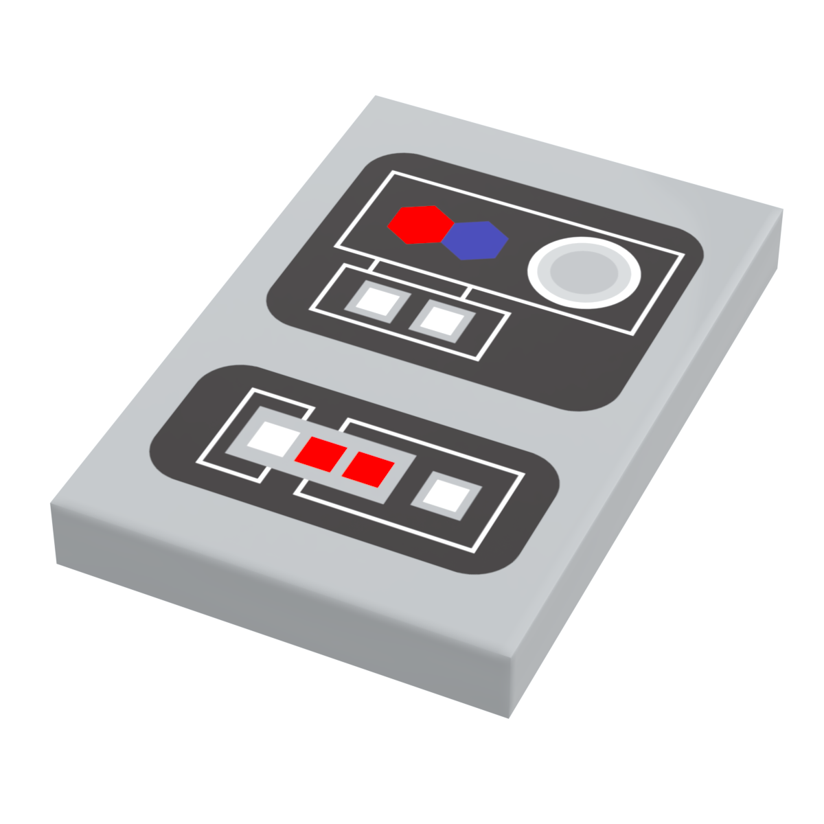 Control Panel #1 for Star Wars/Space (2x3 Tile) - B3 Customs using LEGO parts B3 Customs