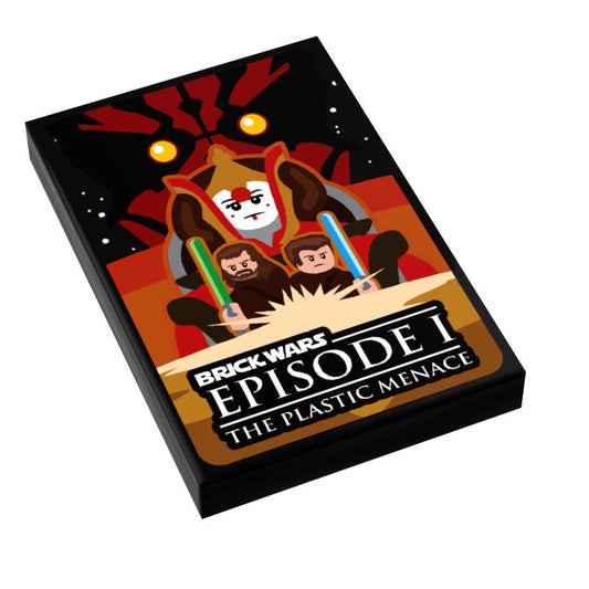 Brick Wars: The Plastic Menace (EP. 1) Movie Tile Cover (2x3 Tile) B3 Customs