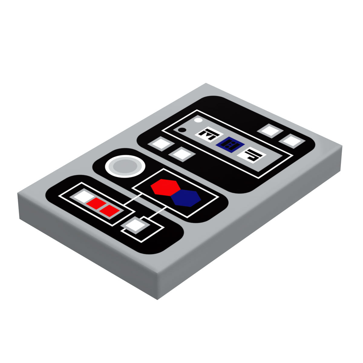 Control Panel #2 for Star Wars/Space (2x3 Tile) - B3 Customs using LEGO parts B3 Customs