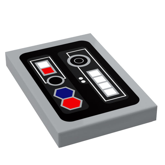 Control Panel #3 for Star Wars/Space (2x3 Tile) - B3 Customs using LEGO parts B3 Customs