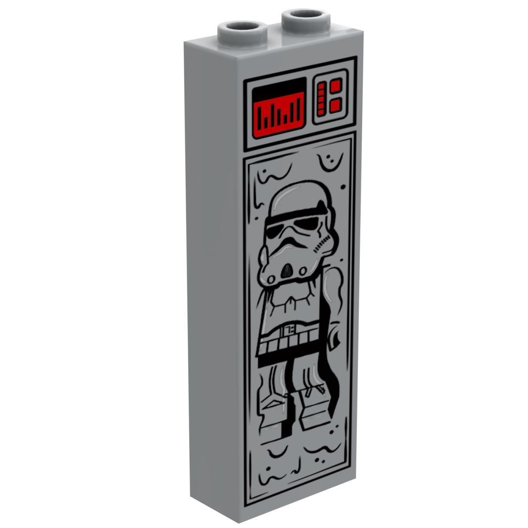 Stormtrooper in Carbonite (1x2x5 Brick) made using LEGO part - B3 Customs B3 Customs