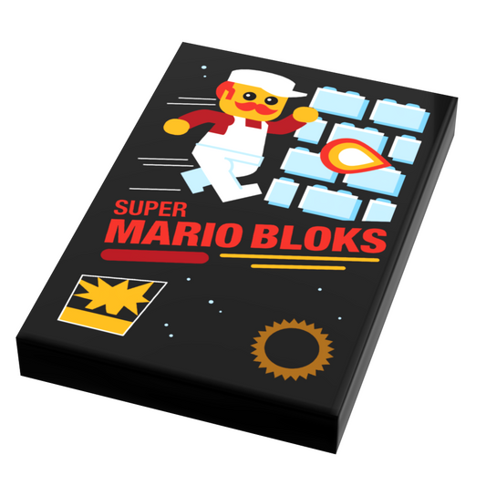 Custom Super Mario Bloks Video Game Cover (2x3 Tile) B3 Customs