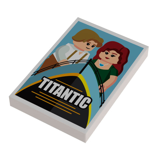 Titanic Movie Cover (2x3 Tile) made using LEGO parts - B3 Customs B3 Customs