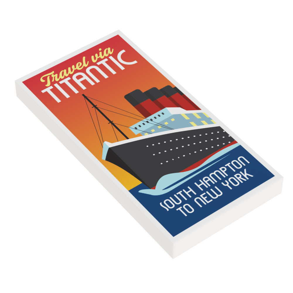 Titanic Travel Promo Poster (2x4 Tile) - B3 Customs B3 Customs