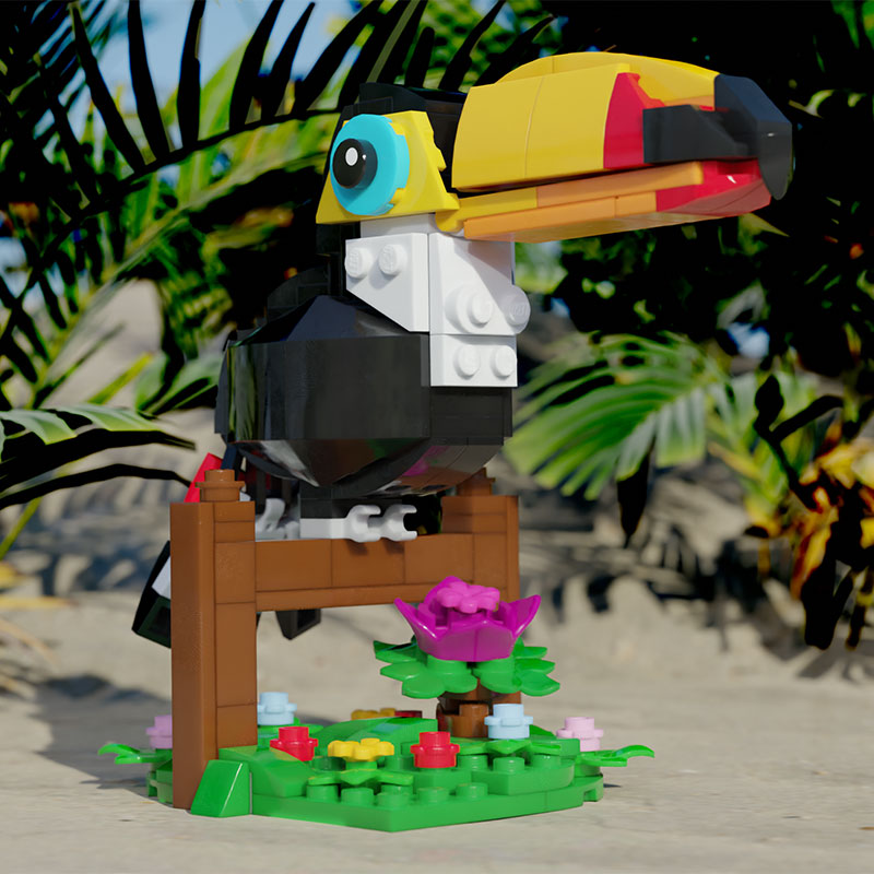 Toucan - Custom Building Set using LEGO parts B3 Customs