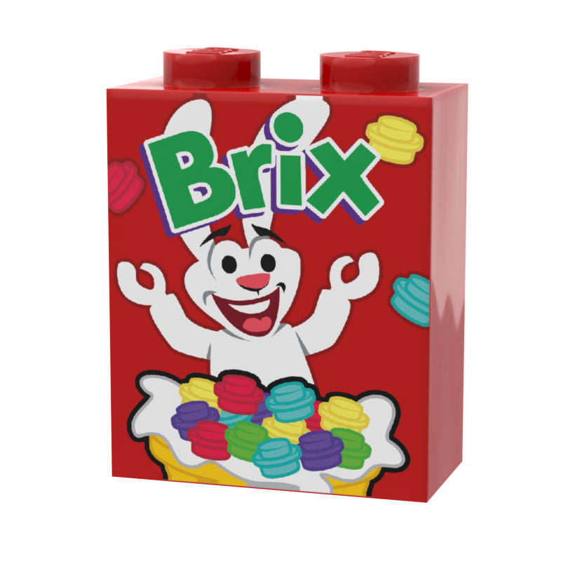 Brix Cereal - Custom Printed 1x2x2 Brick on LEGO part B3 Customs