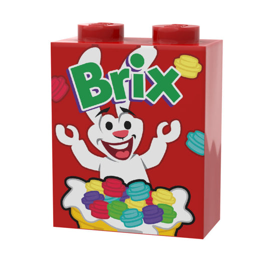 Brix Cereal - Custom Printed 1x2x2 Brick on LEGO part B3 Customs