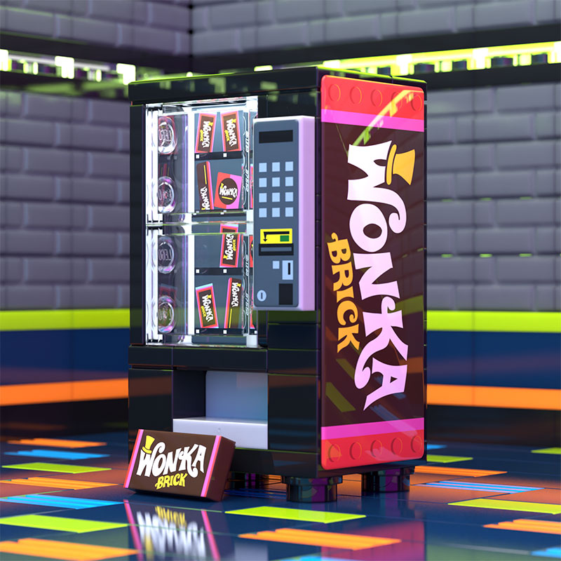 Wonka Bars Vending Machine made using LEGO parts B3 Customs