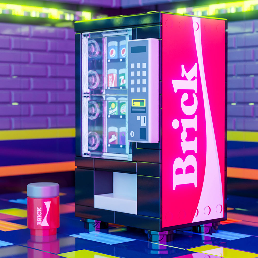 Brick - B3 Customs Soda Vending Machine made using LEGO parts B3 Customs