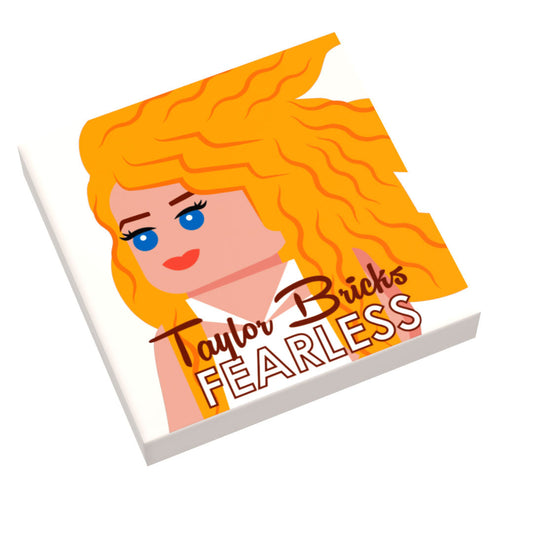 Taylor Bricks Fearless Music Album Cover (2x2 Tile) made using LEGO parts - B3 Customs B3 Customs
