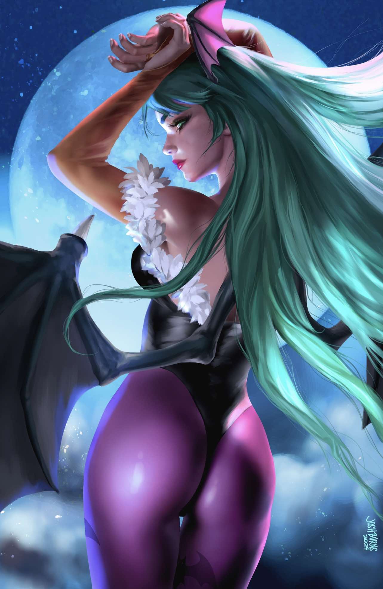 DARKSTALKERS #1 ~ 20TH ANNIVERSARY (JOSH BURNS EXCLUSIVE VIRGIN VARIANT B)(2024) COMIC BOOK Fandom Comic Shop