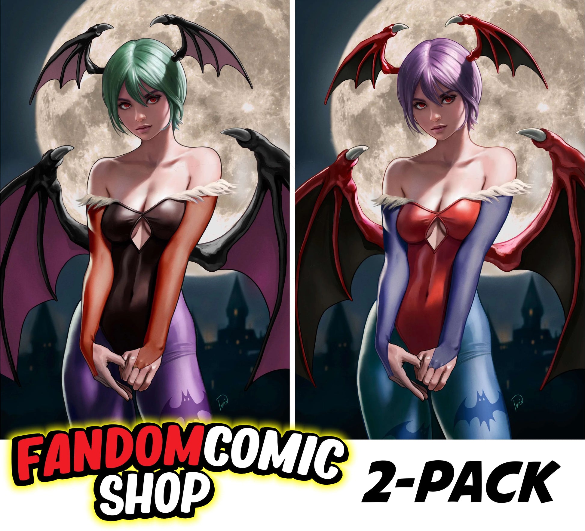 DARKSTALKERS #1 ~ 20TH ANNIVERSARY (IVAN TALAVERA EXCLUSIVE VIRGIN VARIANT A & B SET)(2024) Fandom Comic Shop