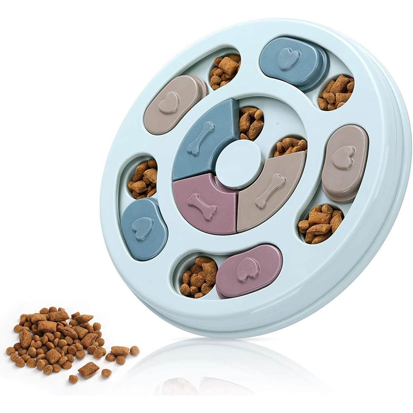 Dogs Food Puzzle Feeder Toys for IQ Training and Mental Enrichment Blue DailySale