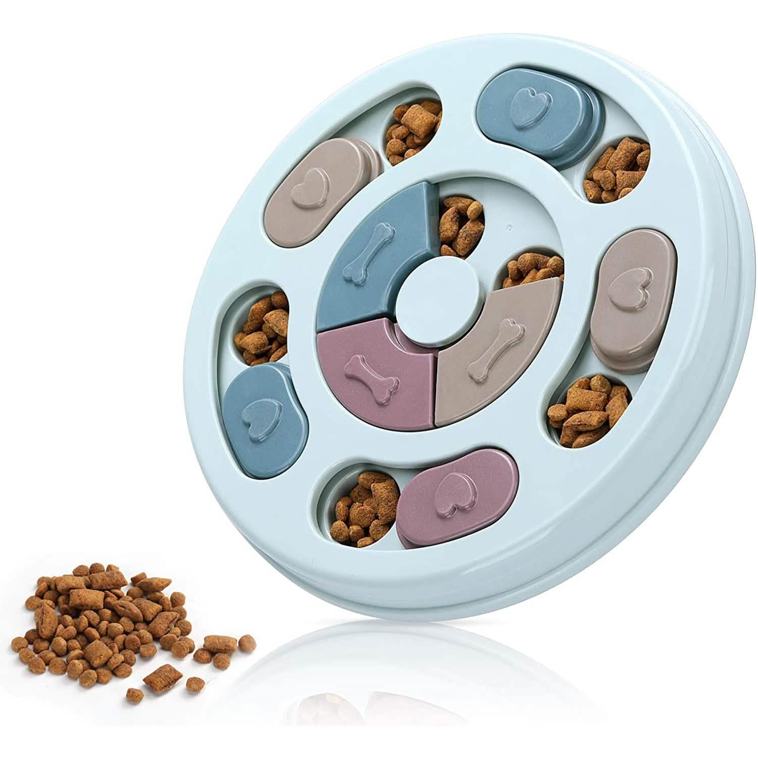 Dogs Food Puzzle Feeder Toys for IQ Training and Mental Enrichment Blue DailySale