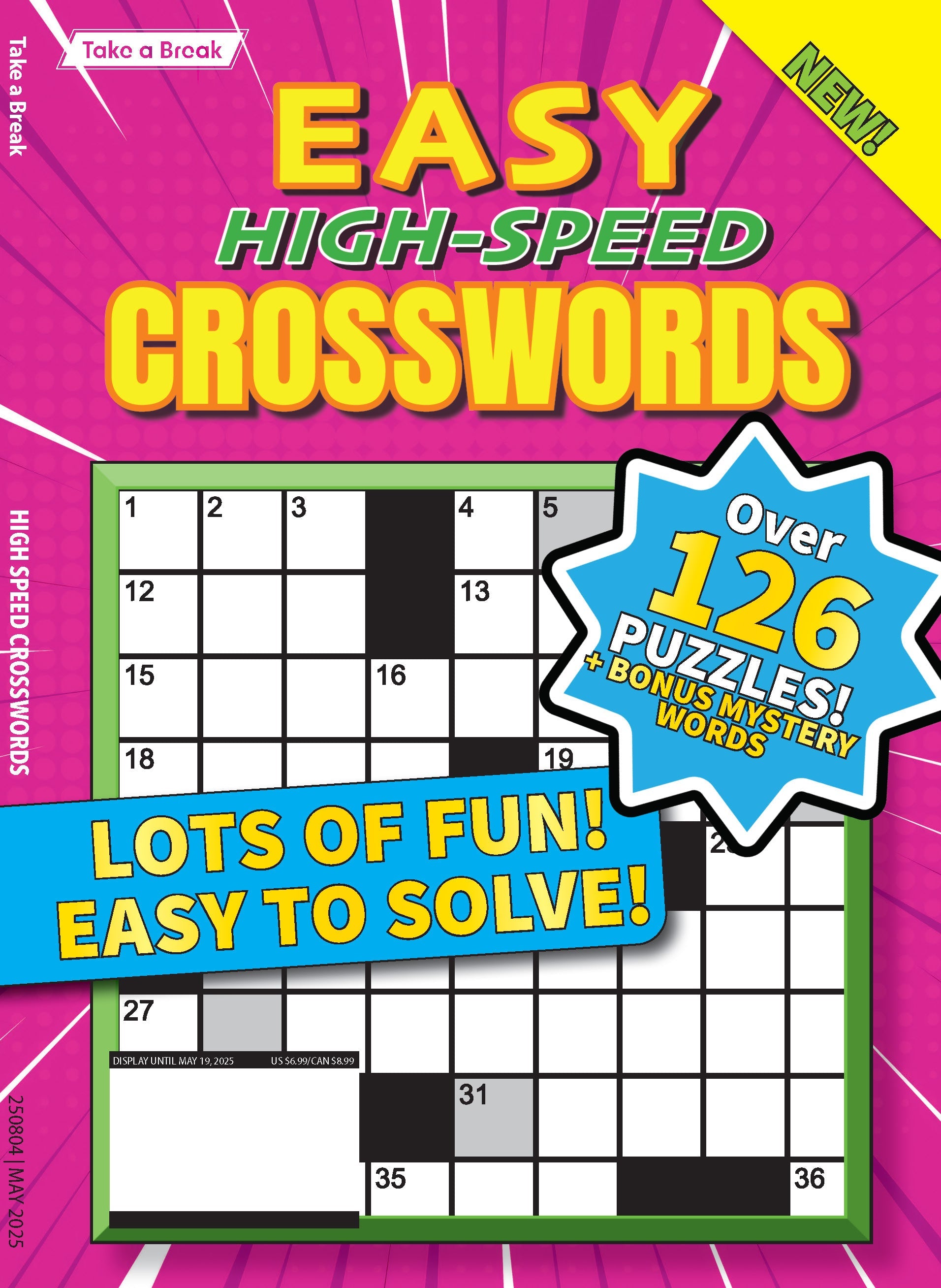 Take a Break - Easy High Speed Crossword 25.02.14: Over 126 Easy Puzzles, Crosswords For All Ages, Simple To Solve! Magazine Shop US