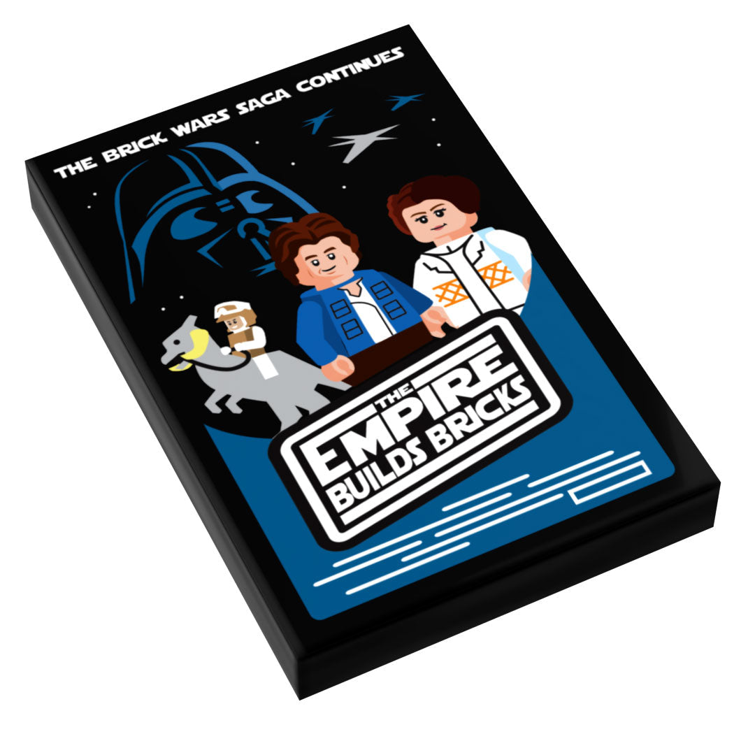 Brick Wars: The Empire Builds Back Movie Tile Cover (2x3 Tile) - B3 Customs B3 Customs