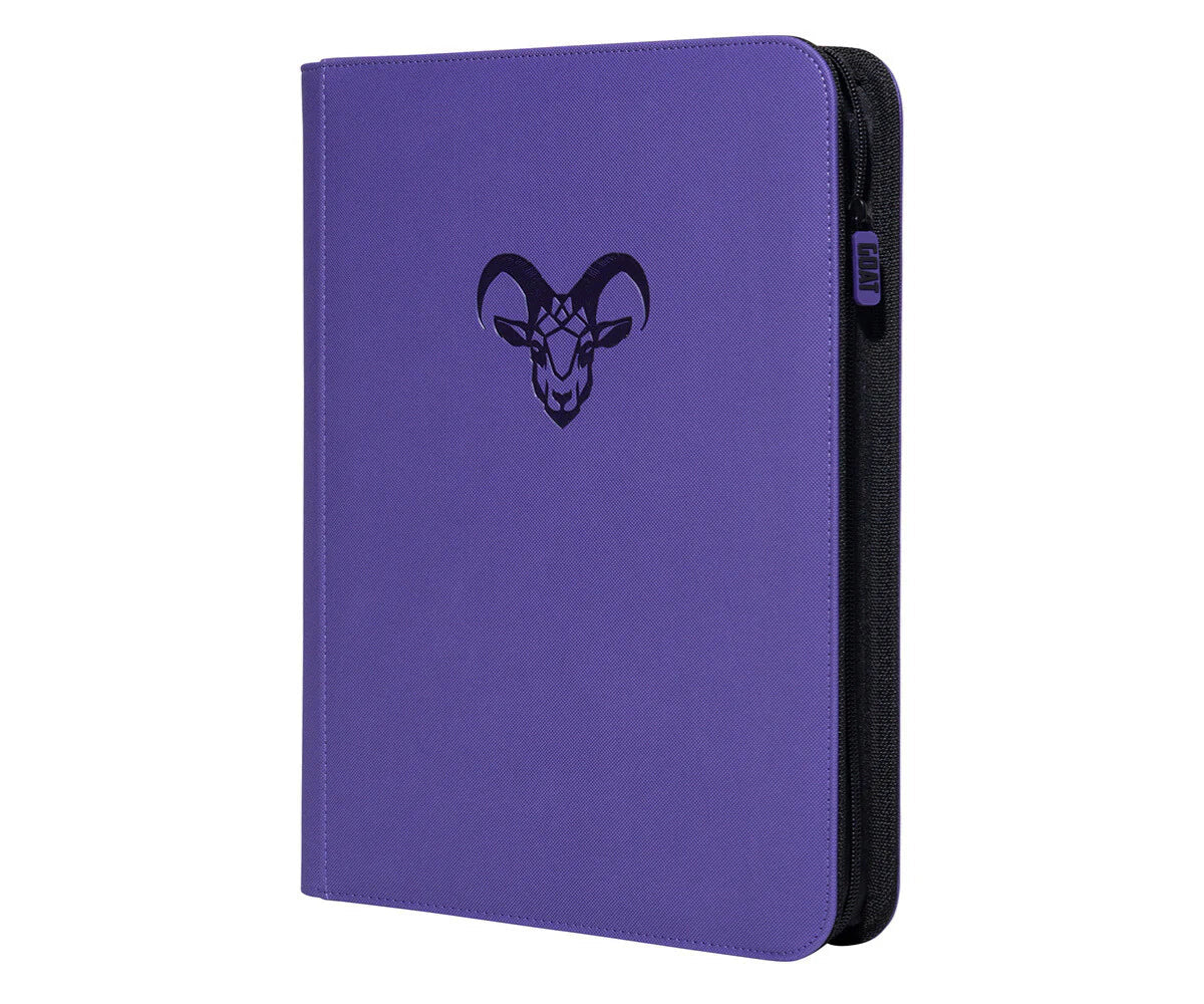 9 Pocket "Stay Flat" Card Binder Purple Mankey Business