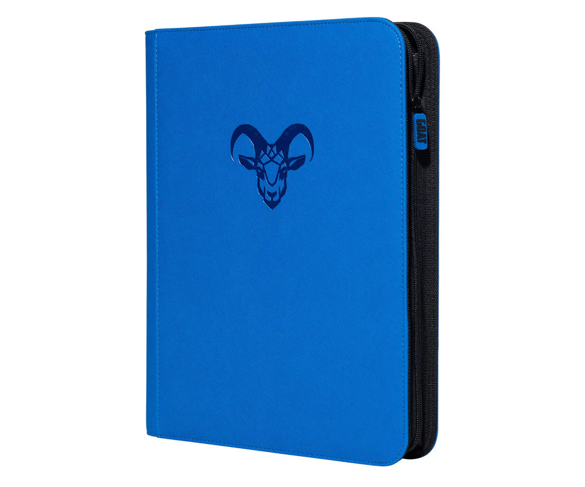 9 Pocket "Stay Flat" Card Binder Blue Mankey Business