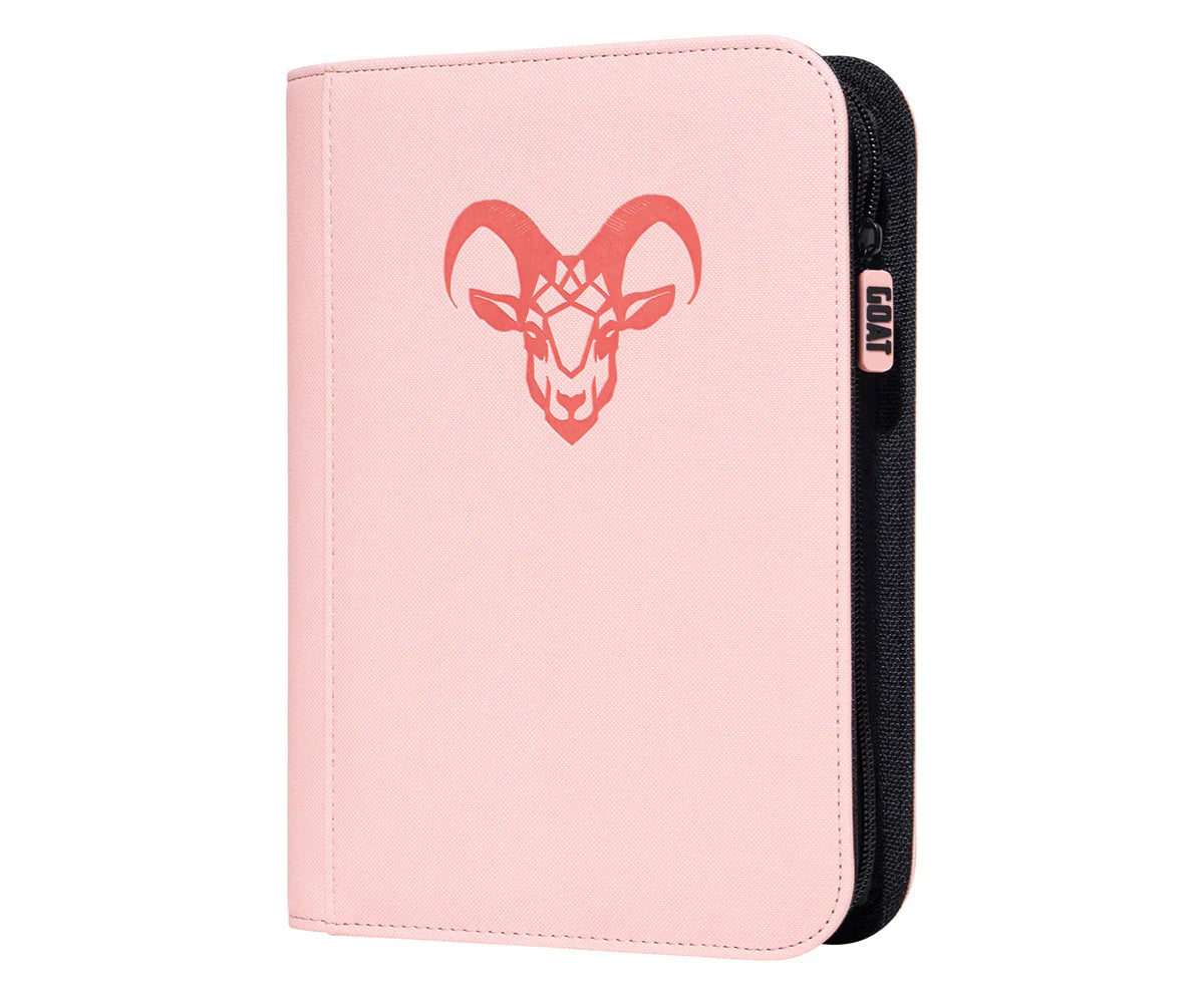 4 Pocket "Stay Flat" Card Binder Pink Mankey Business