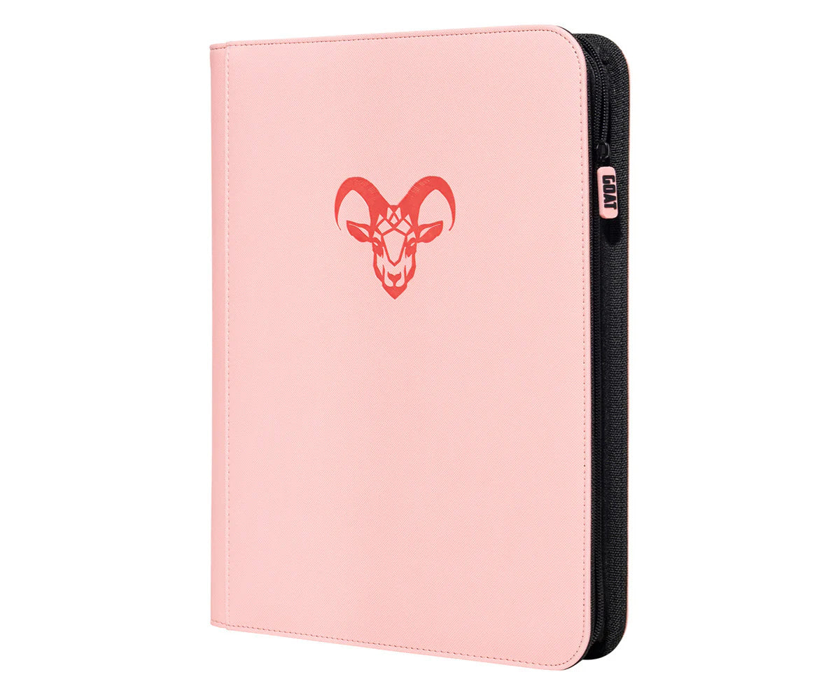 9 Pocket "Stay Flat" Card Binder Pink Mankey Business