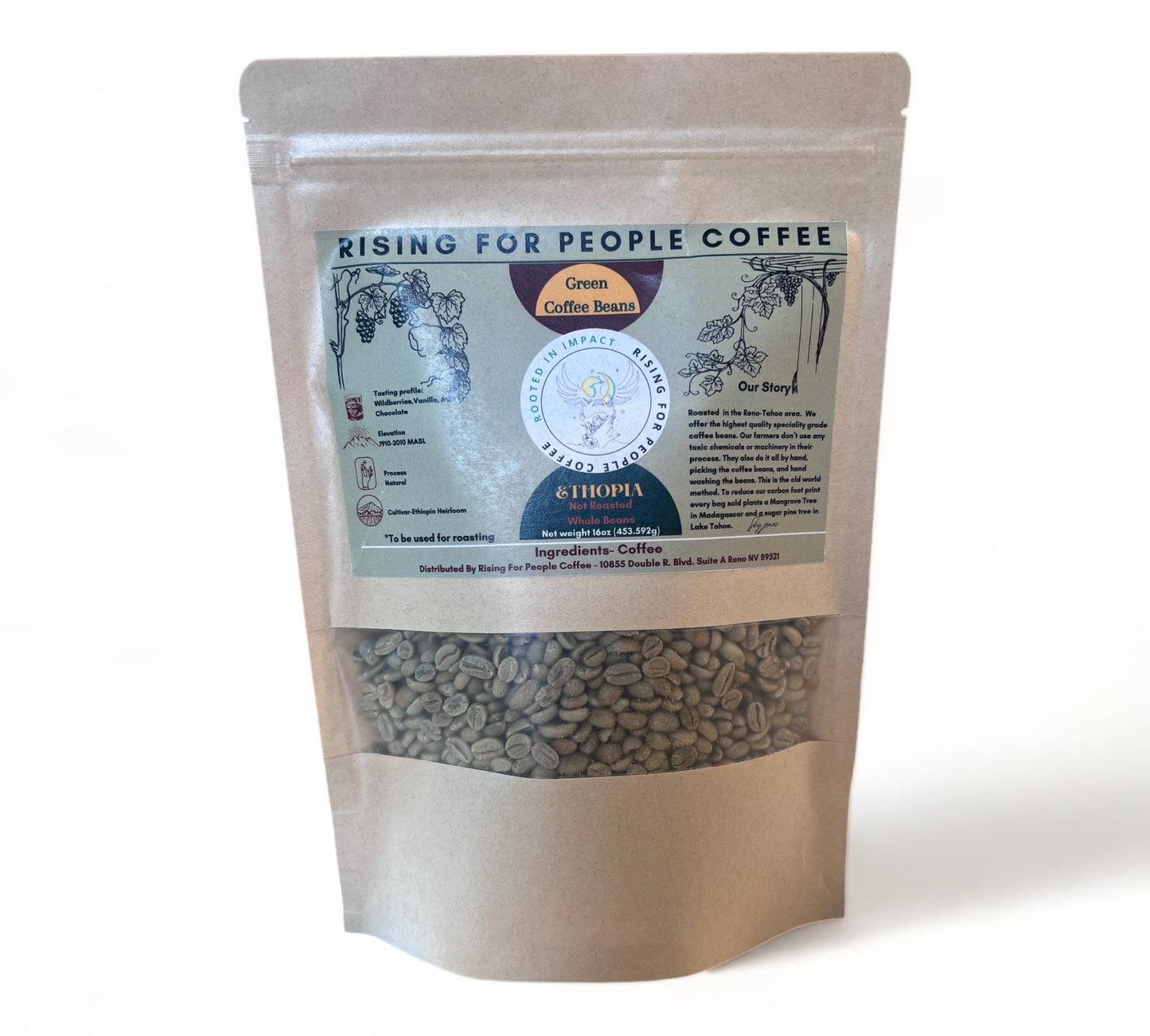 Ethiopia Natural Green Coffee Beans — Whole Bean Coffee