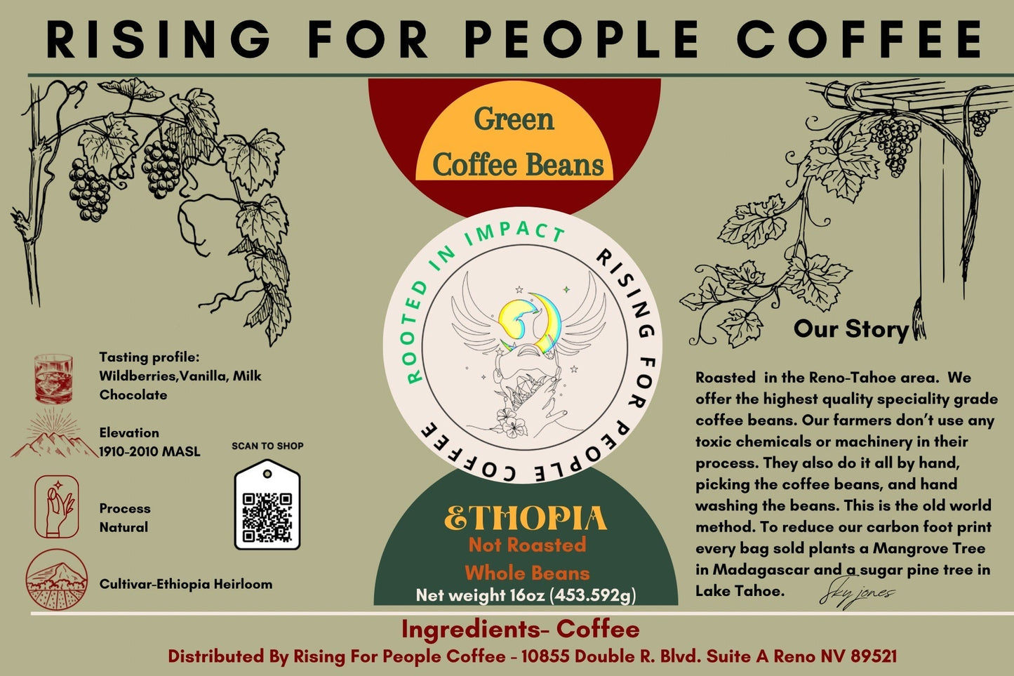 Ethiopia Natural Green Coffee Beans — Whole Bean Coffee