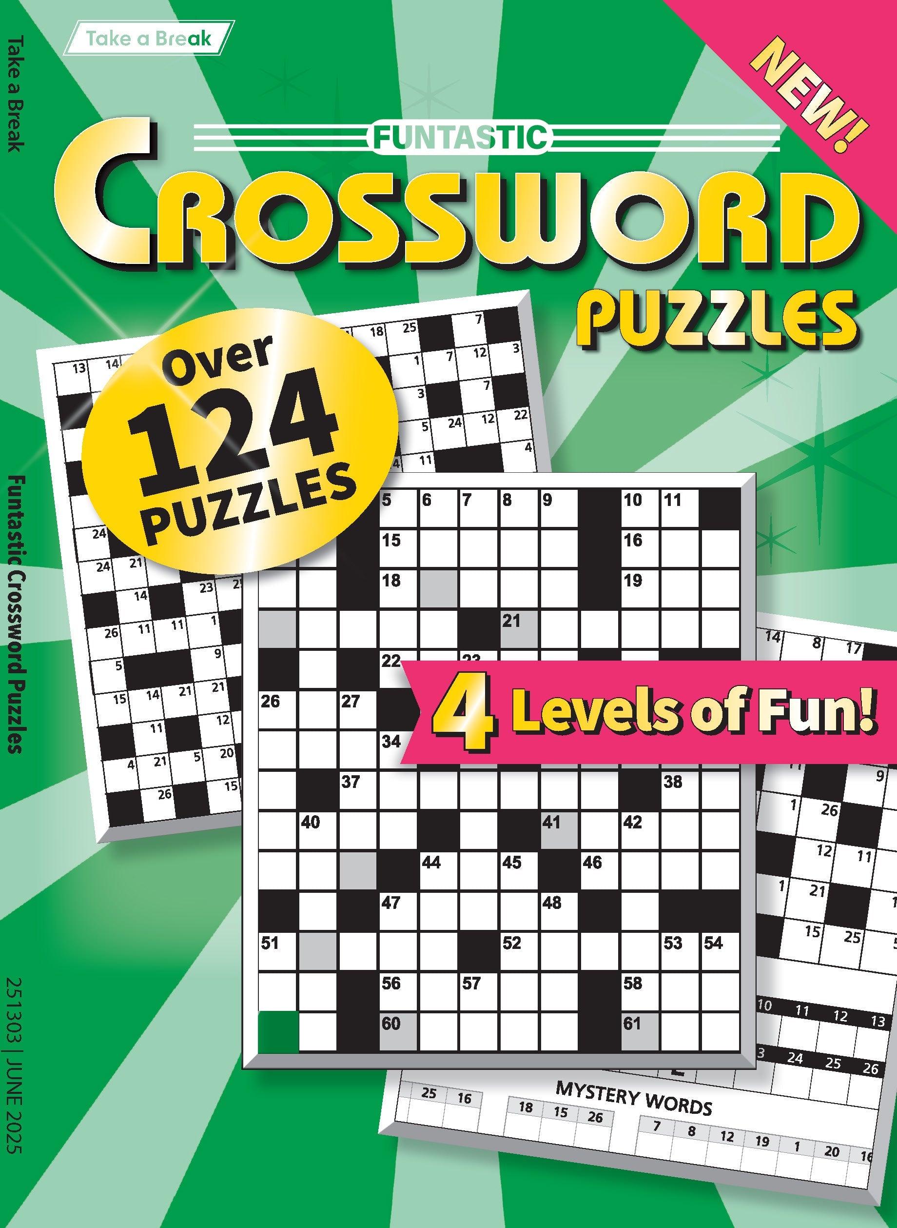 Take a Break - Funtastic Crossword 25.03.21: Over 124 Puzzles, 4 Levels, Hours Of Mind-Boosting Fun! Your First-Class Ticket To Unwind, Unplug, Relax & More! Magazine Shop US