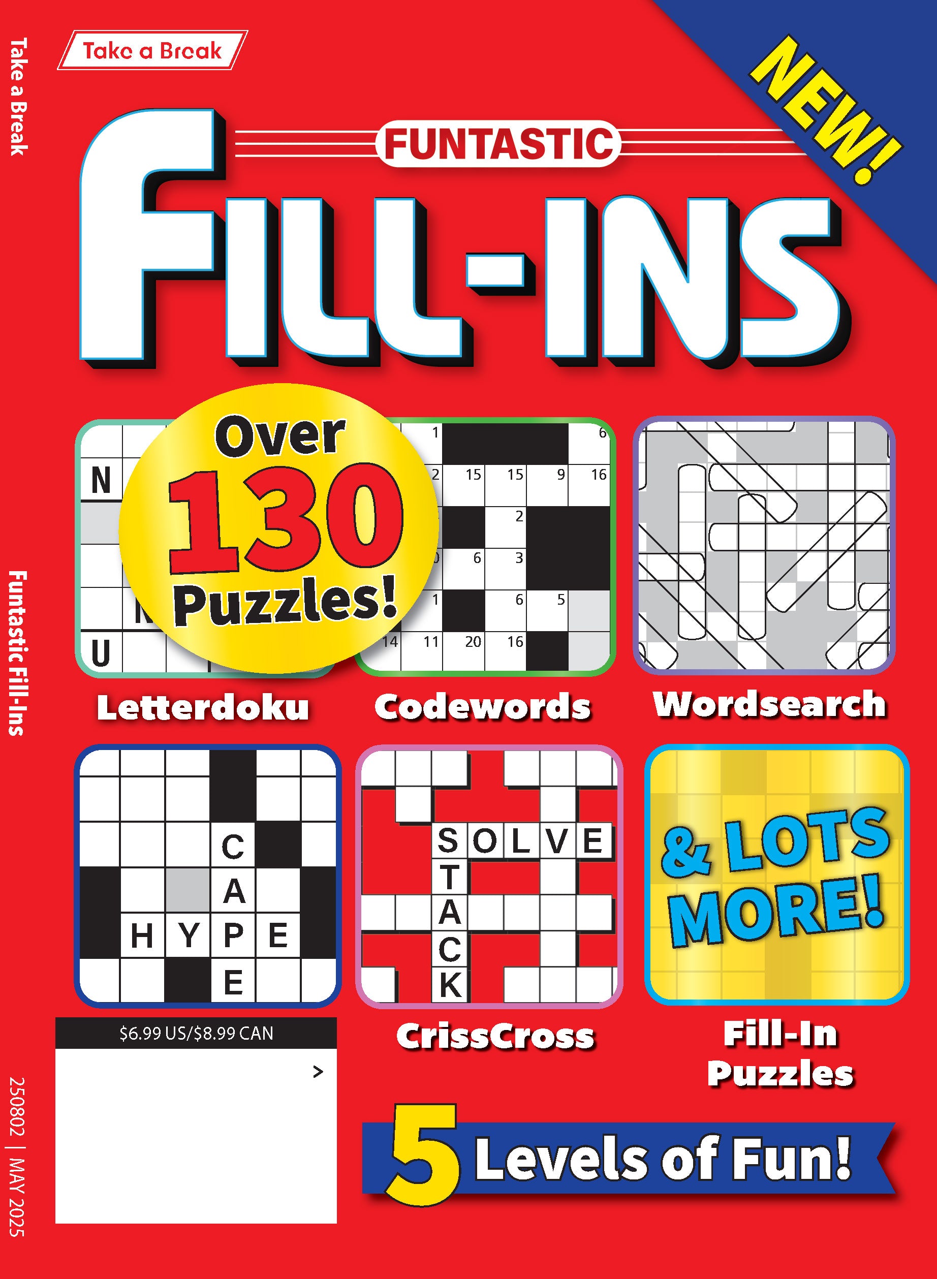 Take a Break - Funtastic Fill In 25.02.14: Over 130 Fill-In Puzzles, 5 Levels Of Fun, Letterdoku, Codewords, Word Search, Criss Cross & More! Magazine Shop US