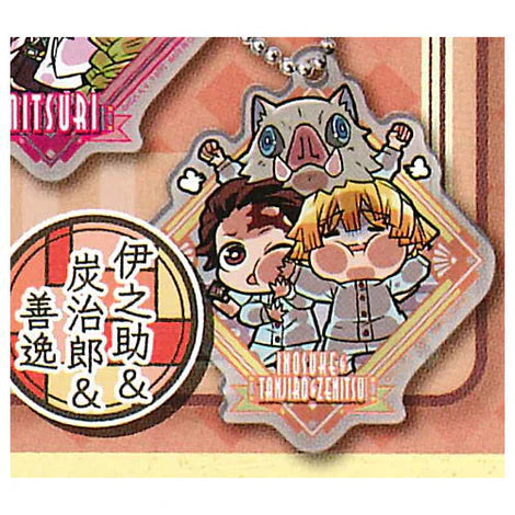 DEMON SLAYER 9 PILLARS TANJIRO, ZENITSU, INOSUKE ACRYLIC KEYCHAIN Anime Pop