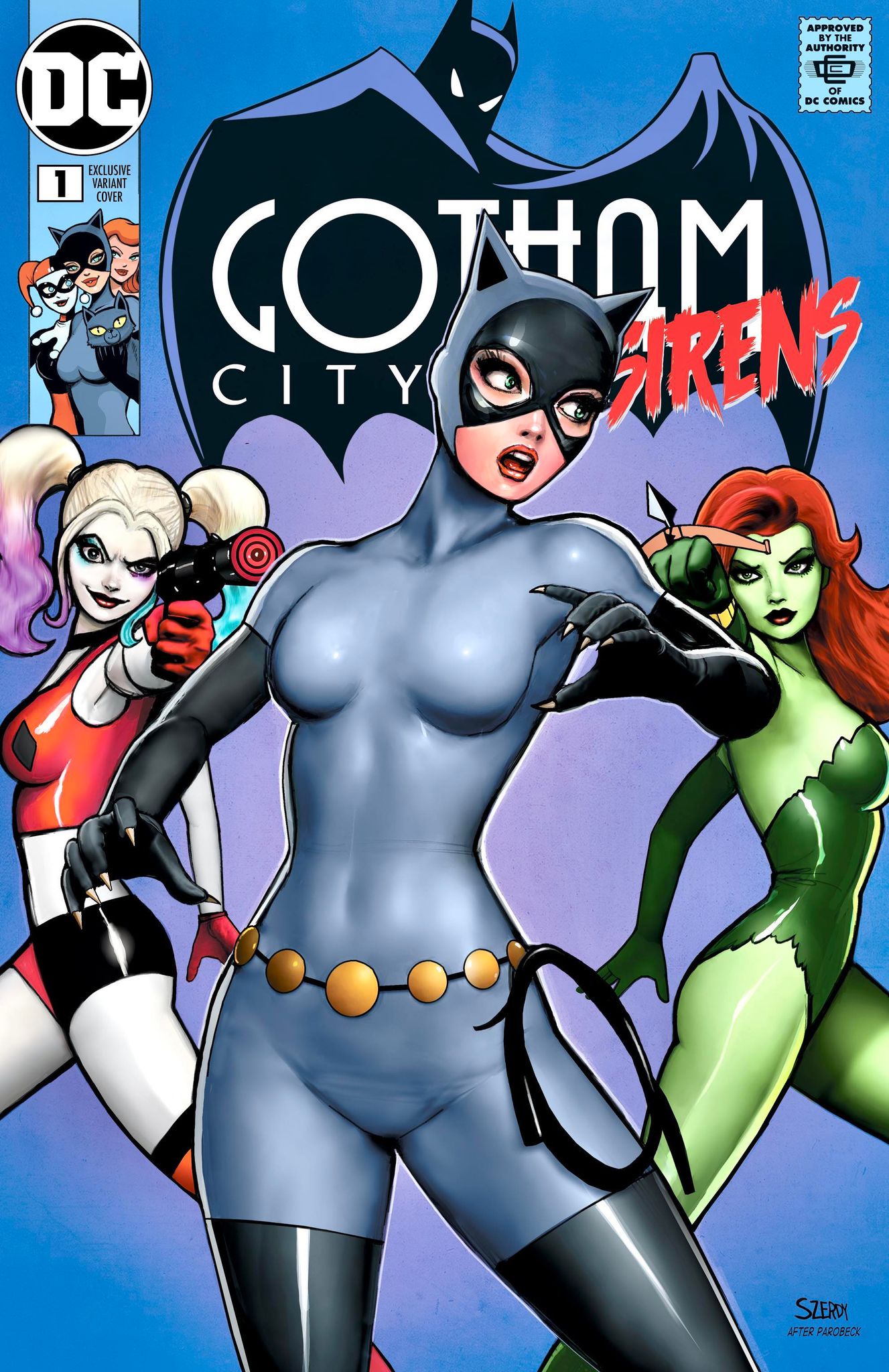 GOTHAM CITY SIRENS #1 (NATHAN SZERDY EXCLUSIVE HOMAGE VARIANT)(2024) COMIC BOOK ~ DC Comics Fandom Comic Shop