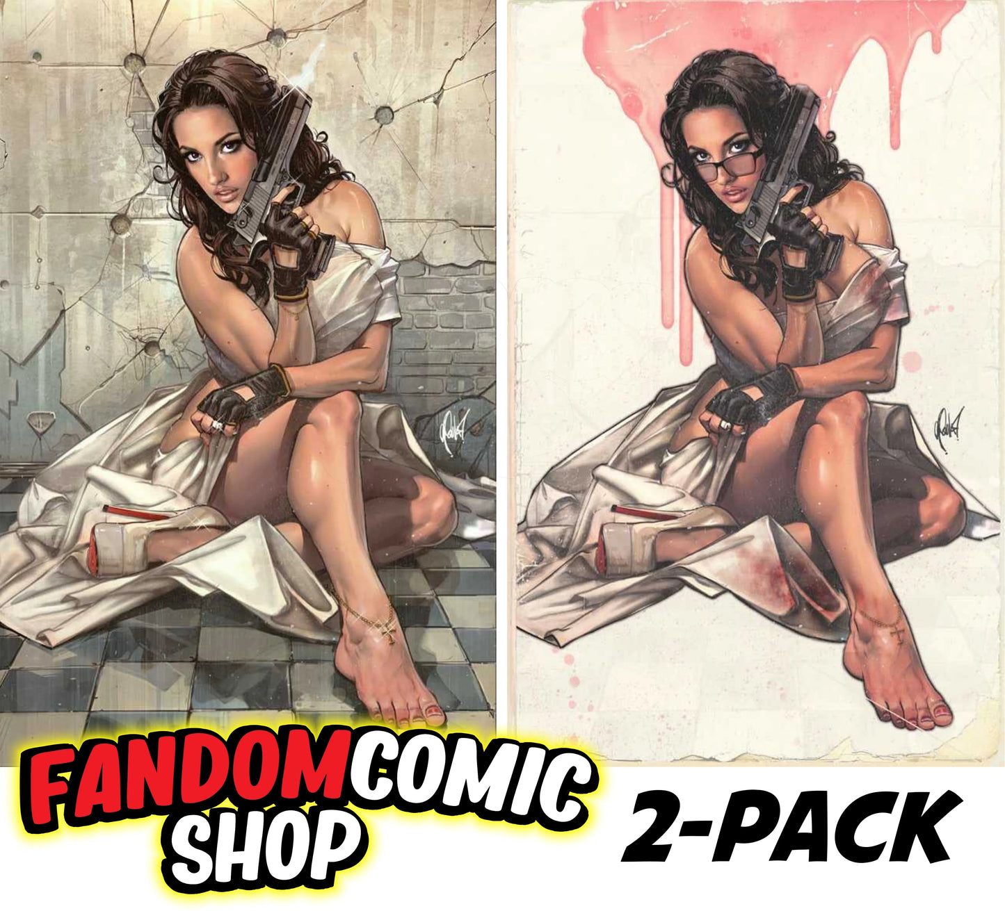 GUN HONEY: COLLISION COURSE #4 (CEDRIC POULAT EXCLUSIVE VIRGIN VARIANT A & B SET) Fandom Comic Shop
