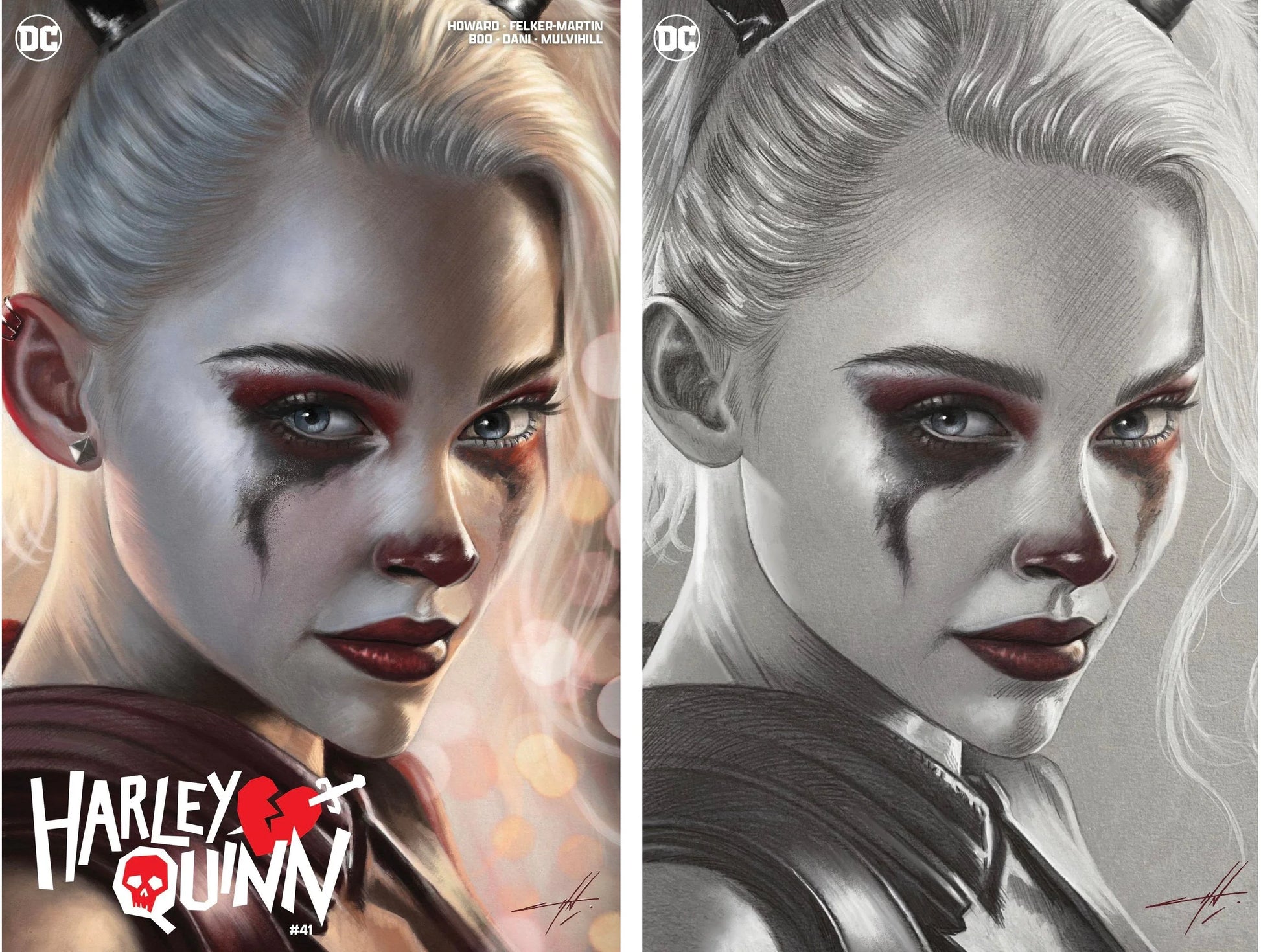 HARLEY QUINN #41 (CARLA COHEN EXCLUSIVE TRADE/ B&W VIRGIN VARIANT SET) Fandom Comic Shop