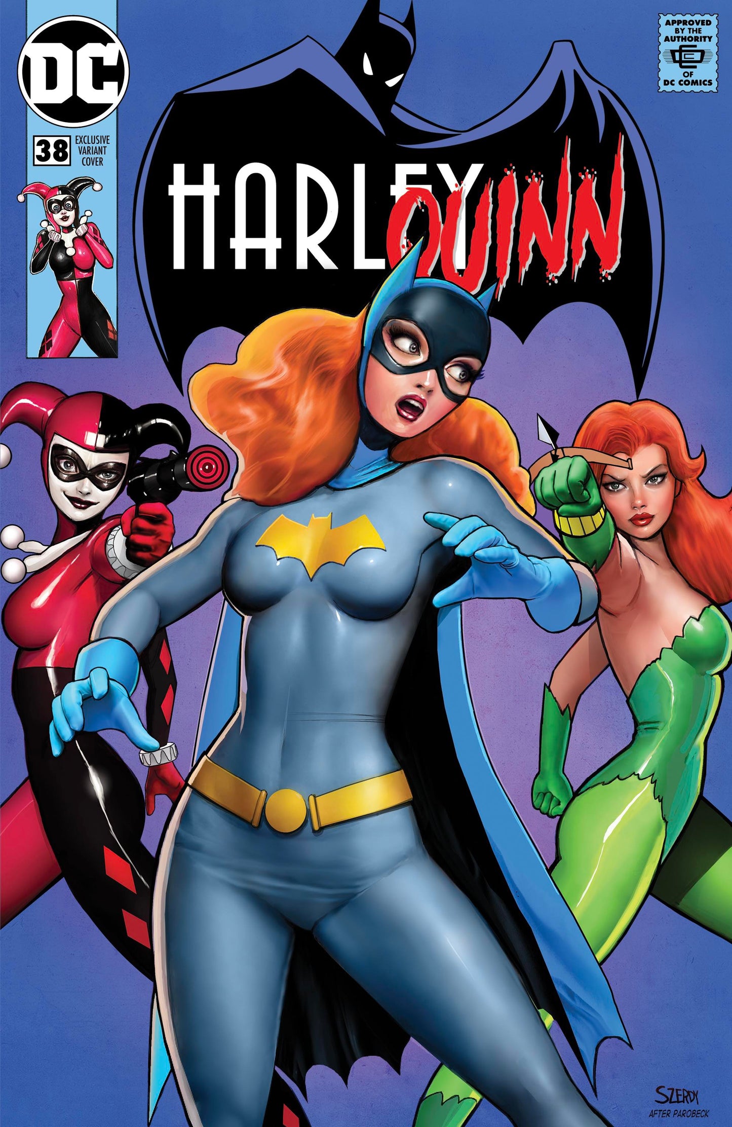 HARLEY QUINN #38 (NATHAN SZERDY EXCLUSIVE HOMAGE TRADE/BLOODY VIRGIN/FOIL VARIANT SET) Fandom Comic Shop