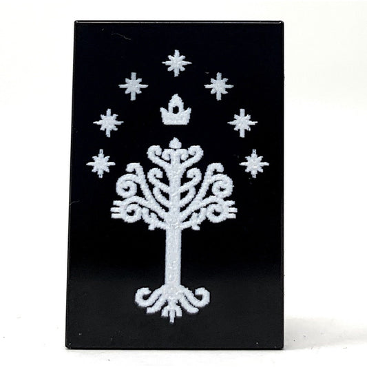 Gondor Banner (LOTR) Printed 2x3 Tile made using LEGO part - B3 Customs B3 Customs