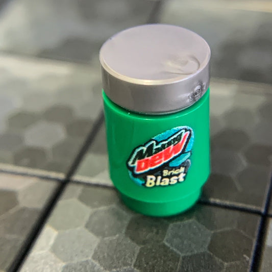 B3 Customs® Printed Making Dew (Brick Blast) Soda Can made using LEGO parts B3 Customs