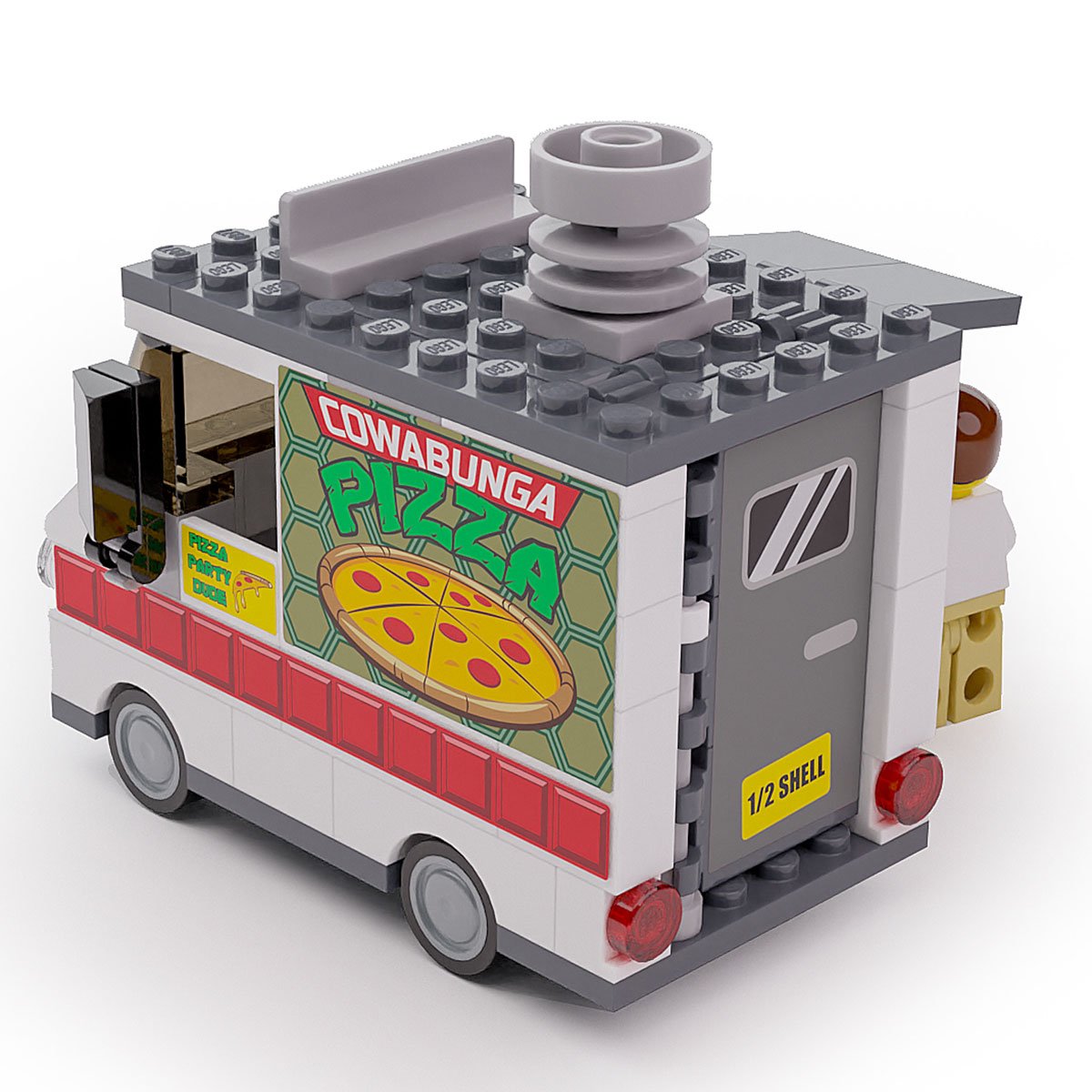Cowabunga Pizza - B3 Customs® Food Truck w/ Minifigure B3 Customs