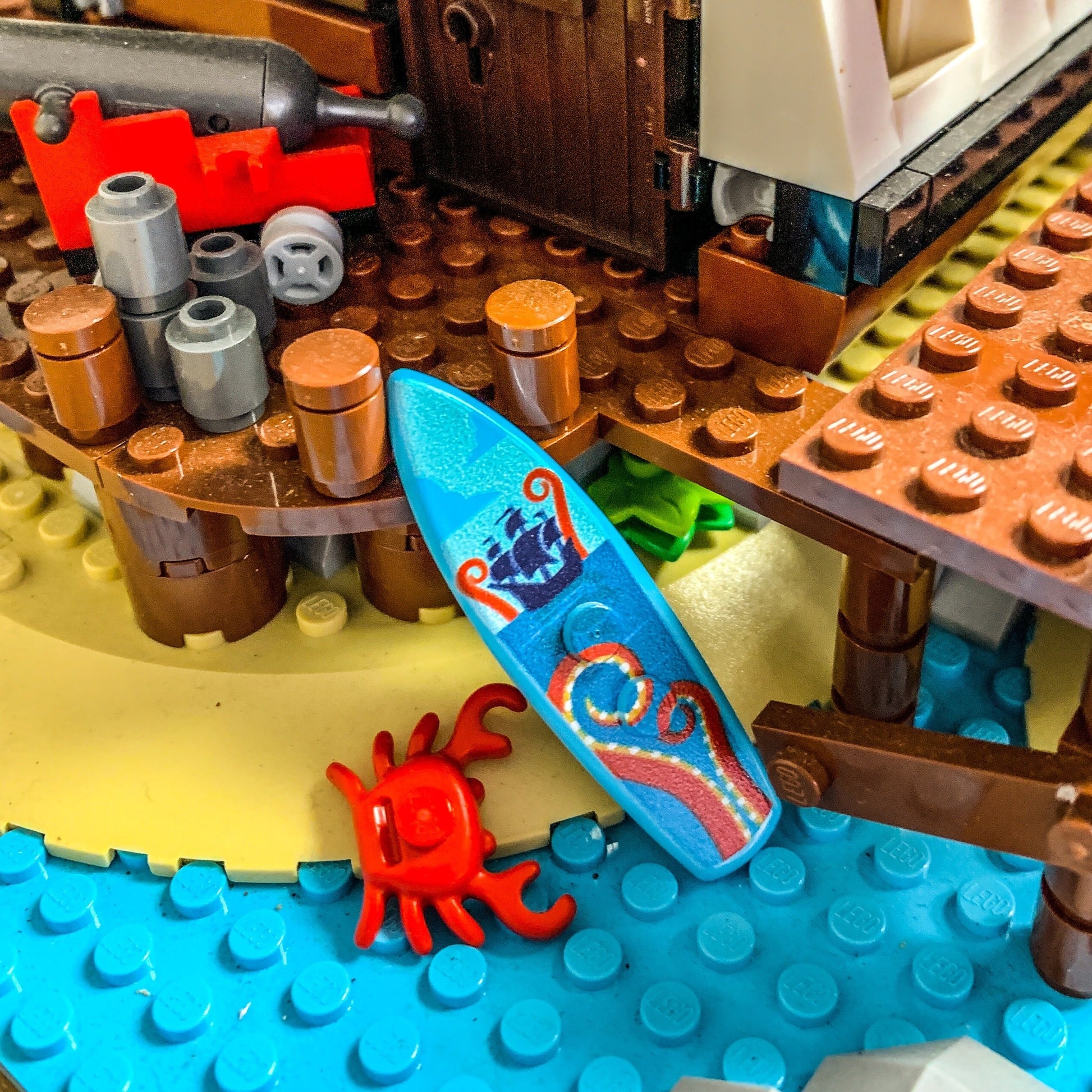 B3 Customs® Printed Kraken Surfboard made from LEGO® bricks B3 Customs