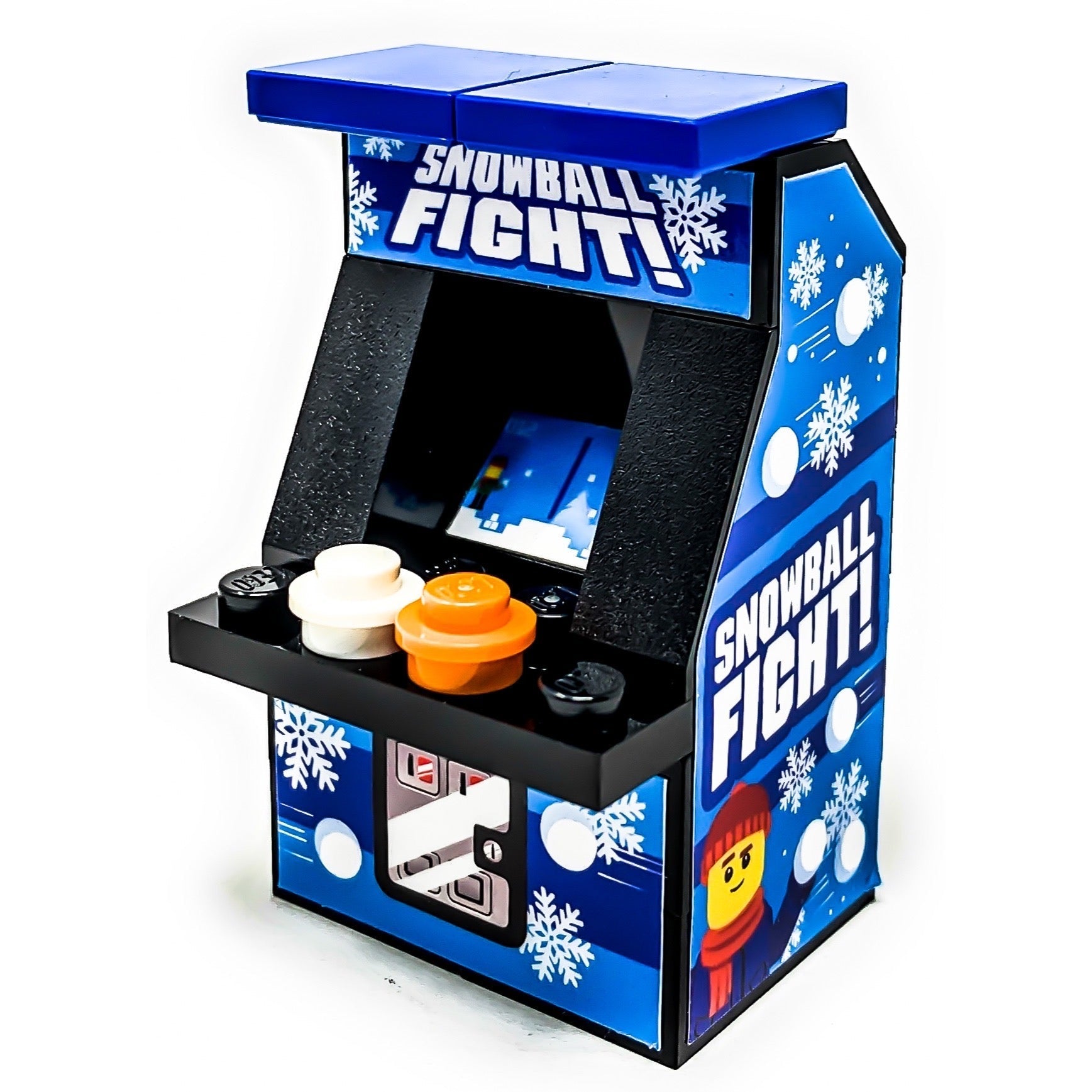 Snowball Fight Arcade Machine made using LEGO parts - B3 Customs B3 Customs
