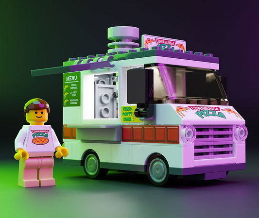 Cowabunga Pizza - B3 Customs® Food Truck w/ Minifigure B3 Customs